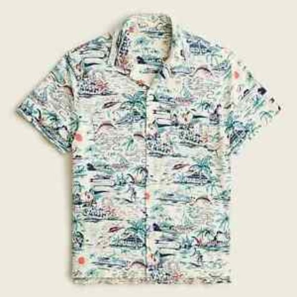 J. Crew Other - J CREW Men's Multicolor Short-sleeve Harbor shirt Medium AV961